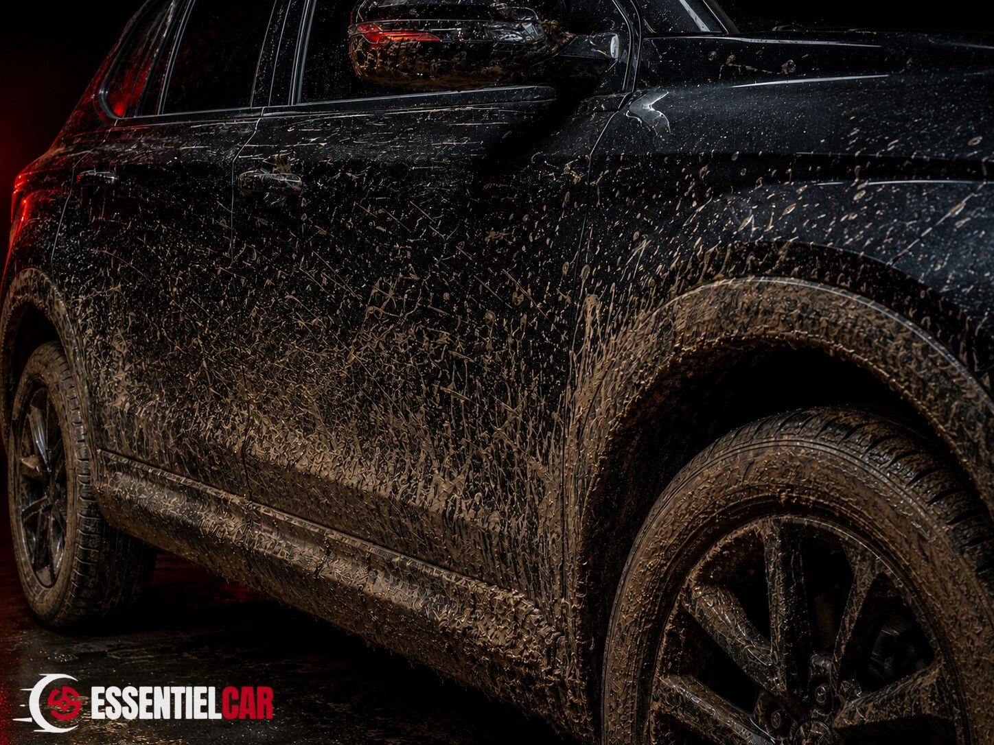 SUV sale avant lavage