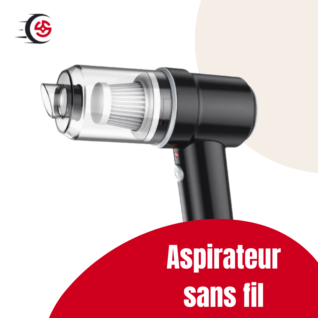 Aspirateur sans fil performant et léger, moteur puissant, design moderne.