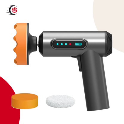 Wireless polishing machine with ergonomic design and rechargeable battery, featuring adjustable power and compact build.