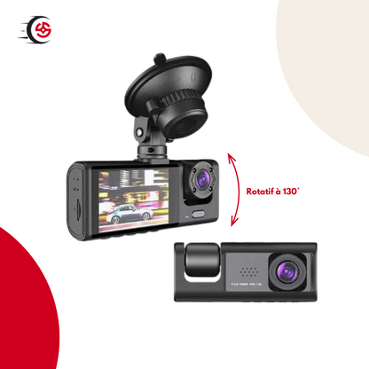 High-definition dashcam with 130° rotation, capturing clear videos day and night.